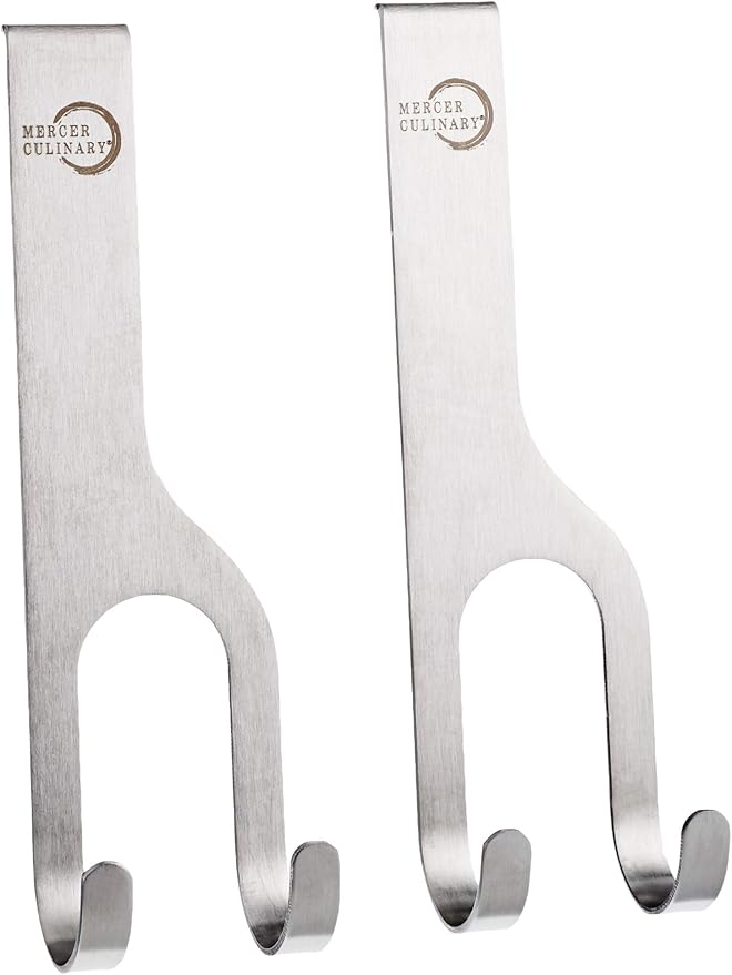 Mercer Culinary 24" Magnetic Knife Bar with 6 S Hooks, 24 Inch x 2.4 Inch x.9 Inch, Stainless Steel