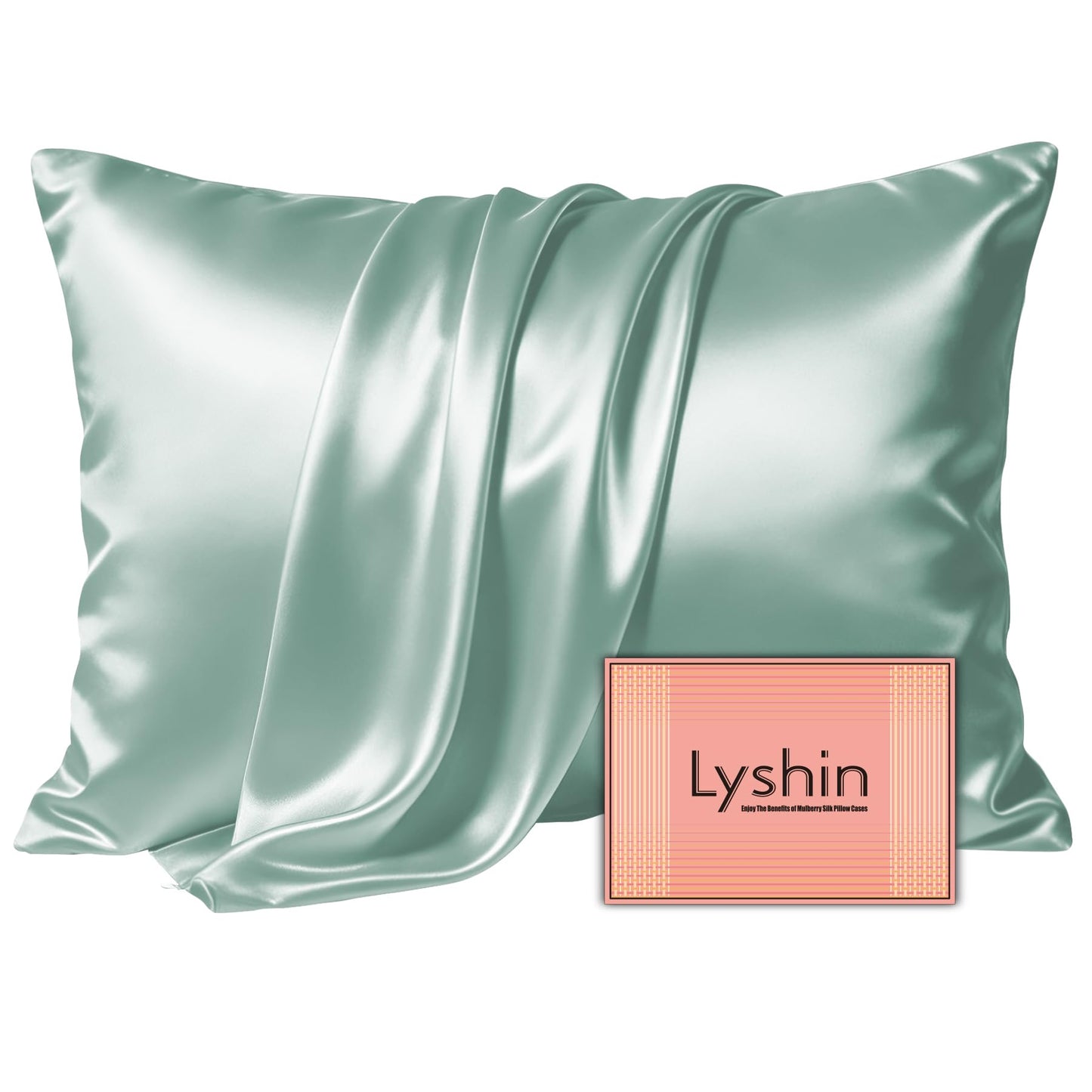LYSHIN Silk Pillow Cases Standard Size with Hidden Zipper, Leopard