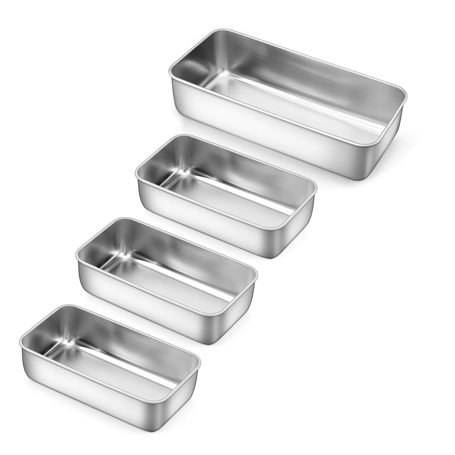 LIANYU Bread Loaf Pans Set of 4, 1 Large (12x5 Inch) & 3 Medium (9x5 Inch)