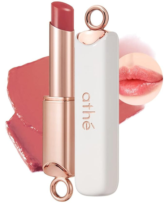ATHÉ Authentic Lip Balm 11 LOW-KEY (Tinted), Lightweight Wear & Plumping Lips without Stickiness, Moisturizing & Nourishing Plant-Based Vegan Chapstick for Dry, Petrolatum Free, Cruelty-Free