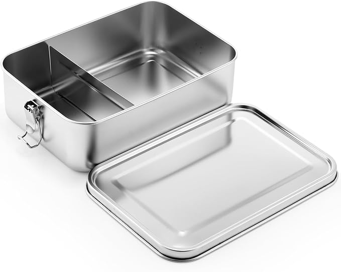 Umigy Stainless Steel Food Containers, 5 Sizes, Divided, 5 Pcs