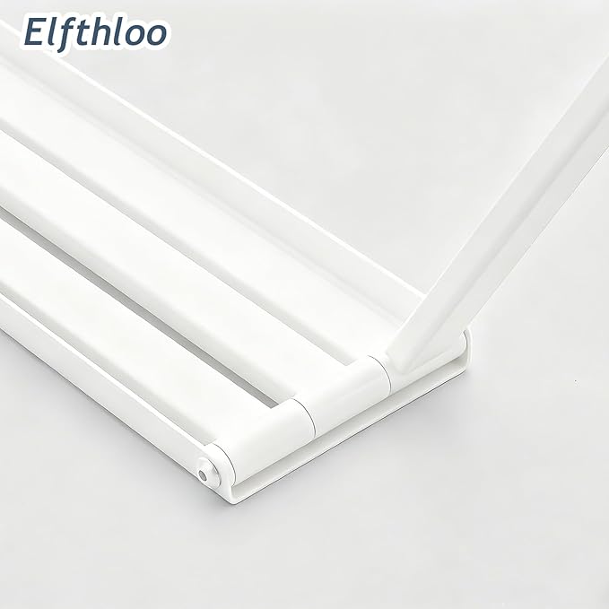 Swivel Foldable Towel Rack, Elfthloo 41cm(16 in) Rotating 3-Arm Towel Bar Rod, Space Saving Wall Mounted Holder, Stainless Steel Swing Out Hanger for Bathroom, Kitchen (1 Pack, White)