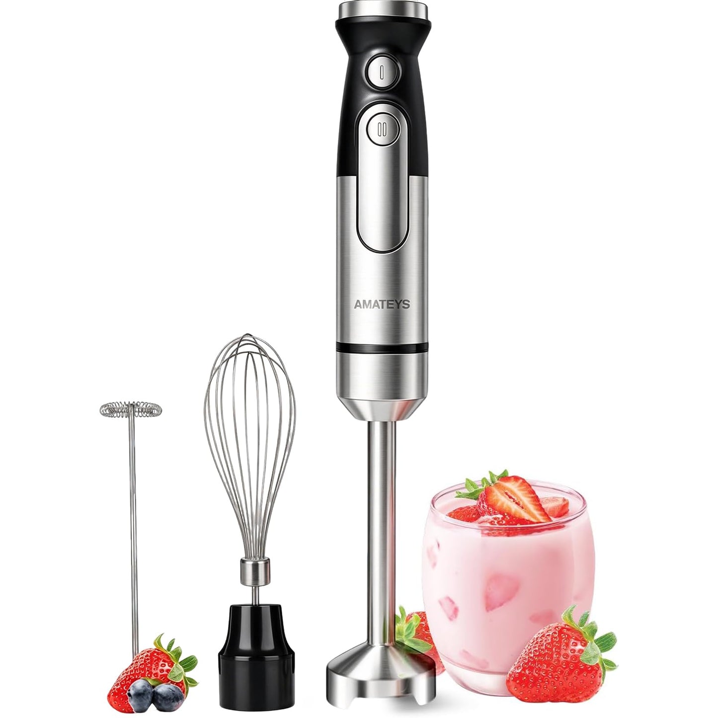 Amateys Immersion Hand Blender, 700W Multi‑Function Kitchen Stick Blender