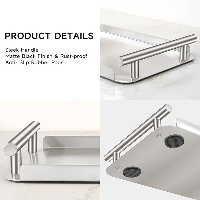 Toilet Paper Basket,Toilet Paper Storage for Toilet Tank, Bathroom, Kitchen Counter (Brush Nickel)