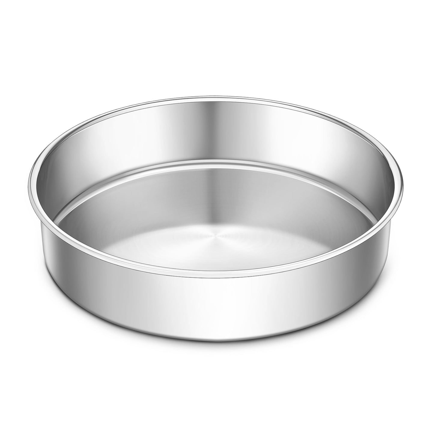 LIANYU 6 inch Cake Pans for Baking, Round Cake Pan Set of 4, Nonstick Stainless Steel Baking Tin Bakeware for Birthday Wedding Party, Non Toxic Coating, 3 Inch Deep