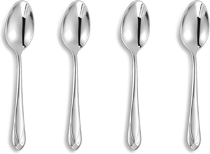 KEAWELL Premium Astra 4-Piece 7.4-Inch Dinner Spoon Set (4, Dinner Spoons)