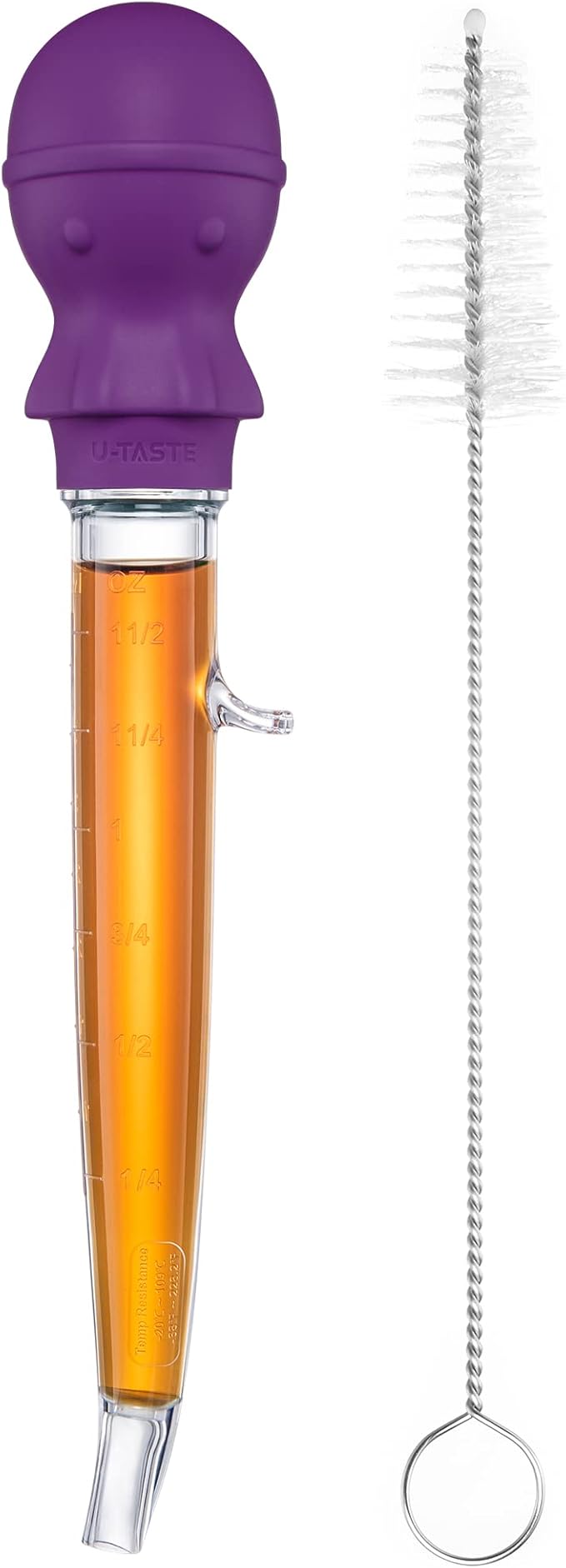 U-Taste Turkey Baster for Cooking, Large Basting Bulb with Brush, Red