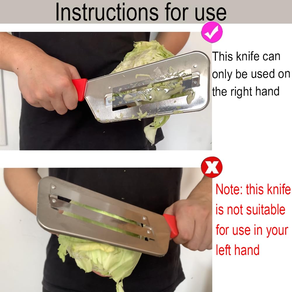 YukaBa Cabbage Kitchen Knife Slicer Chopper Shredder Sauerkraut Cutter Coleslaw Grater (Black)