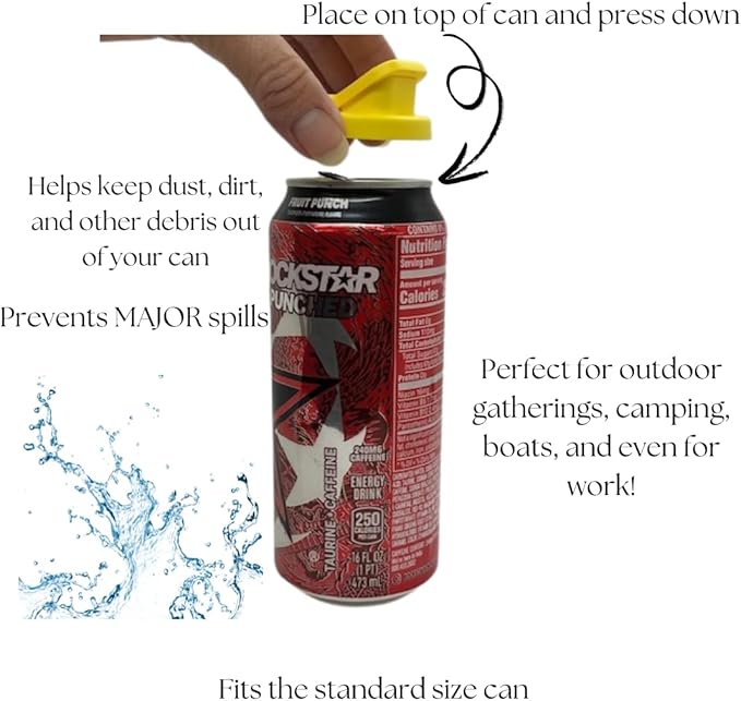 Can Cover - Best Can Cover For Standard Size Soda/Beer/Energy Drink Cans - Made In The USA - BPA-PCB Free - 4 pack (Asst Colors)