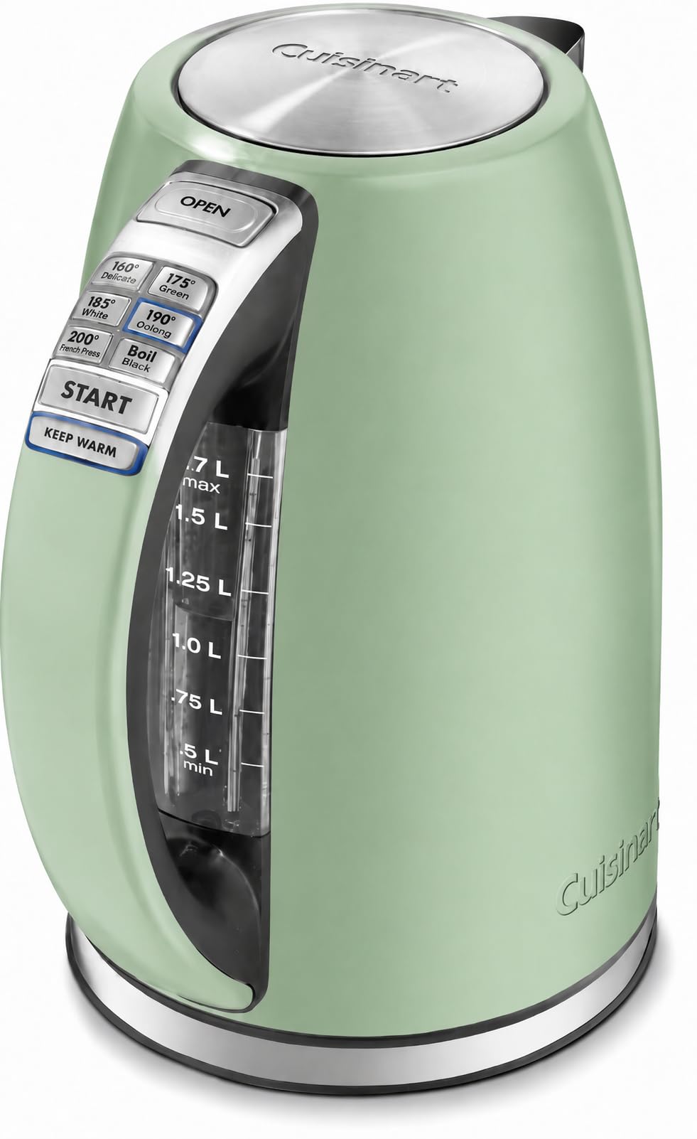 Cuisinart PerfecTemp 1.7-Liter Electric Kettle, Cordless Electric Tea Kettle, 1500W for Fast Heat-Up, 6 Preset Temperatures, 30-Minute Keep Warm, Stay Cool Nonslip Handle, Red Stainless