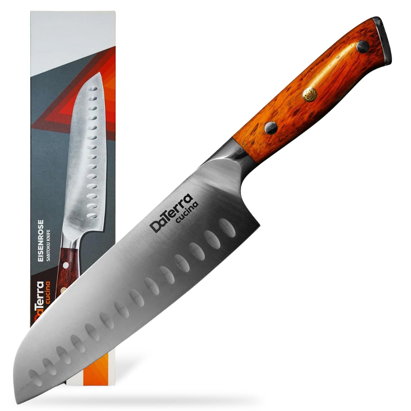 DaTerra Cucina - 8'' German Steel Chef Knife with Ergonomic Rosewood Handle