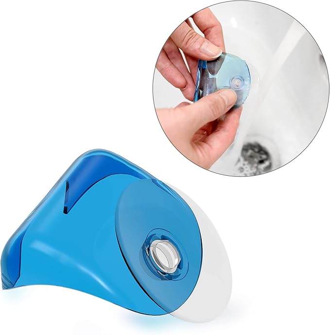 kwmobile 2x Razor Holder with Suction Cup - Self-Adhesive Shaver Wall Mount - Bathroom Organizer for Glass and Tiles - Blue/Light Blue