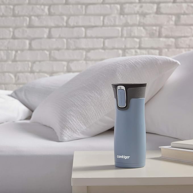 Contigo West Loop Stainless Steel Travel Mug with AUTOSEAL Lid,16oz.,Stainless Steel/Black,(Pack of 4)