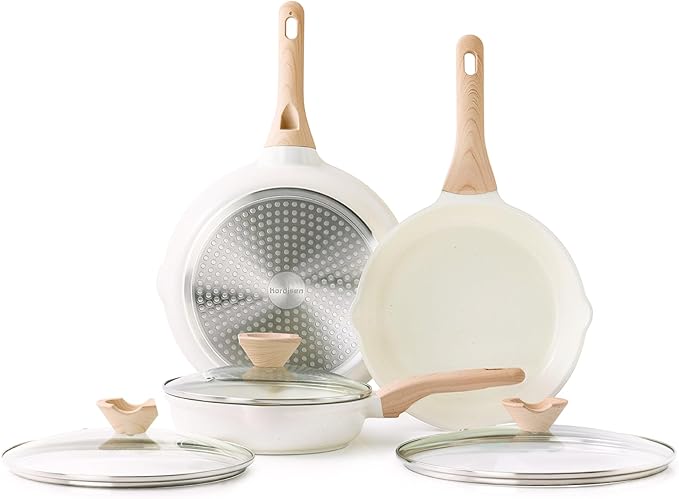 Kordisen Ceramic Nonstick Frying Pan Skillet Set (8/9.5/11 Inch)