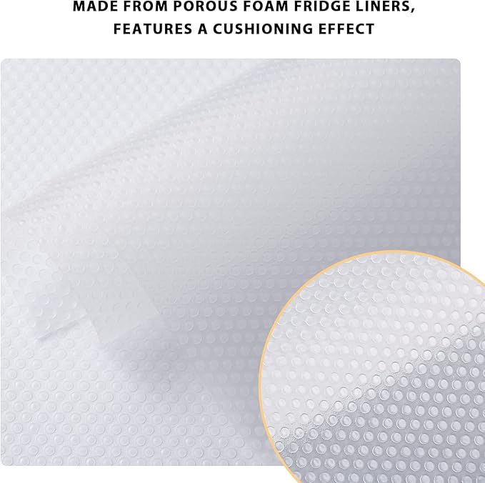 15PCS Shelf Mats Refrigerator Liners Washable Refrigerator Pads Fridge Mats Drawer Placemats Home Kitchen Gadgets Accessories Organization for Top Freezer(White)