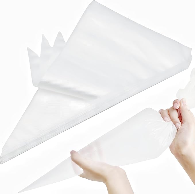 ANEWONDER 21 Inch Extra Large Piping Bags,100 Pack Disposable Pastry Bags,Thick Anti-Burst Icing Piping Pastry Bags For Frosting Decorating Cake Cupcake Cookie (21 Inch-100 Pack)