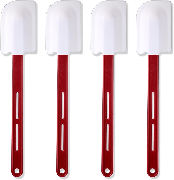 Norme 4 Pcs Rubber Spatulas Silicone Heat Resistant, 10 Inch