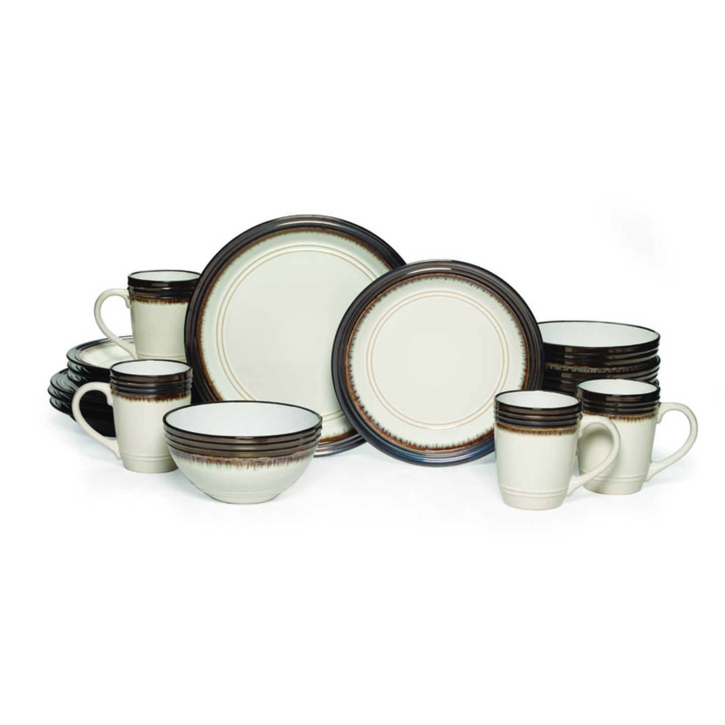 Gourmet Basics by Mikasa Bailey 16 Piece Dinnerware Set, Service for 4, Cream