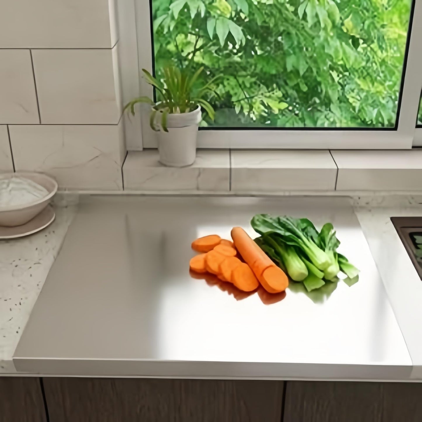 Large Stainless Steel Cutting Board,Suitable for Cutting Meat,Dicing,Vegetables,Fruits,Bread and Baking.ItIsConvenienttoClean,EasytoStoreandCan Be Washed in a Dishwasher (30 * 40)
