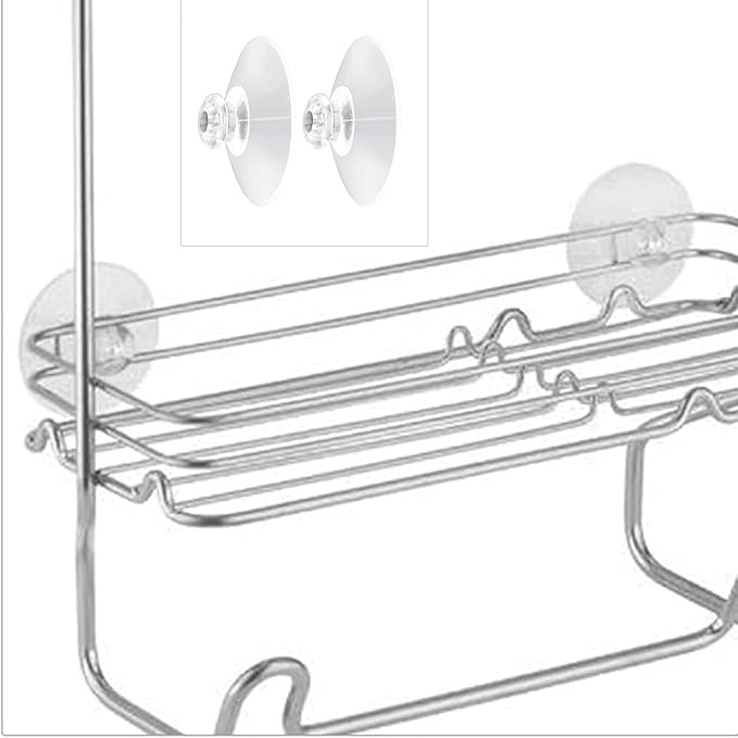 Shower Caddy Connectors Suction Cups for Bathroom, 2 Inch PVC Plastic Heavy Strength Large Clear Sucker Without Hooks, Replacement Suction Cups Compatible with iDesign (4 PCS)