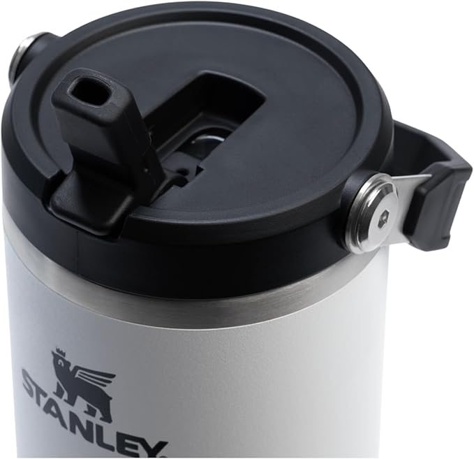 STANLEY IceFlow 2.0 Flip Straw Tumbler with Handle 30 oz | Twist On Lid and Flip Up Straw | Leakproof Water Bottle | Insulated Stainless Steel | BPA-Free | Chalk