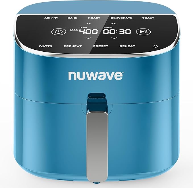 Nuwave Brio Plus 8 Qt Air Fryer, PFAS Free, New & Improved, 50-400°F in 5°F