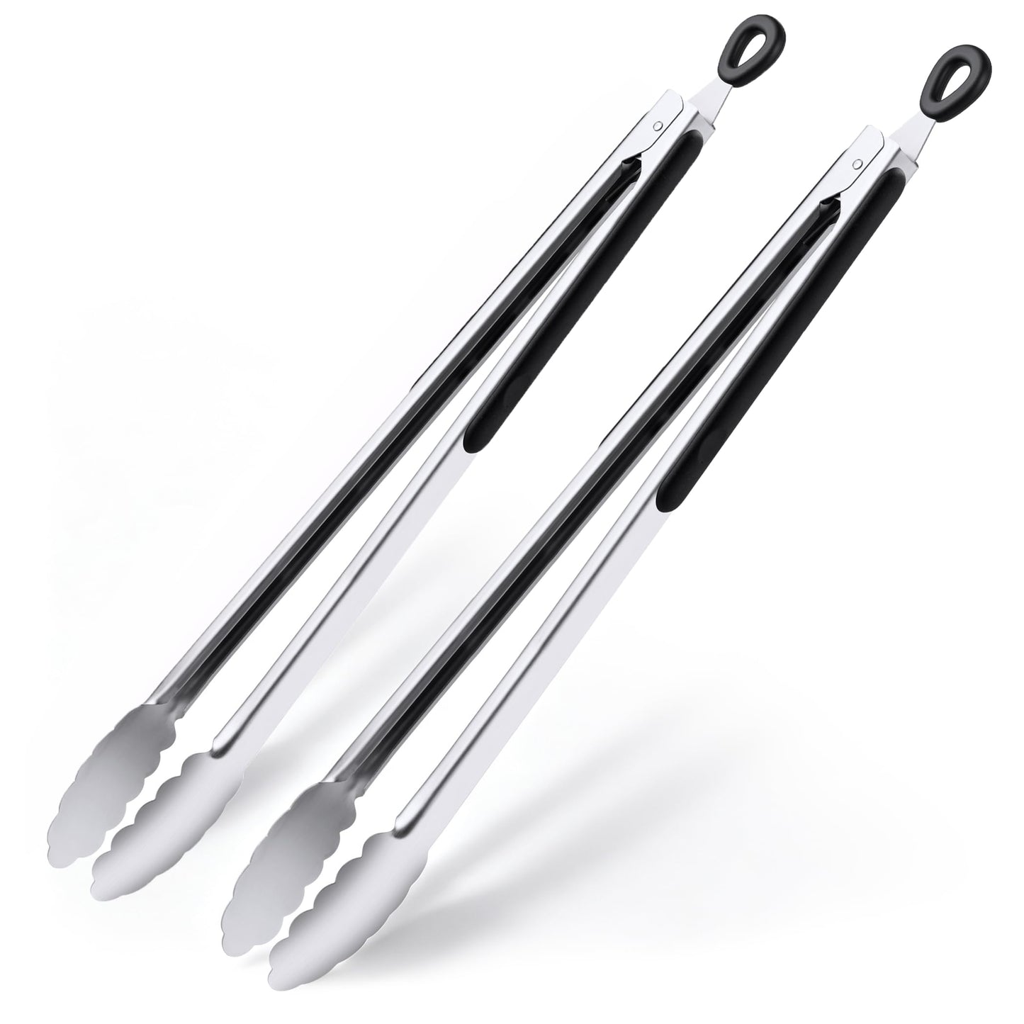 7-Inch Stainless Steel Kitchen Tongs Set, for Cooking Serving (7", 3PCS)
