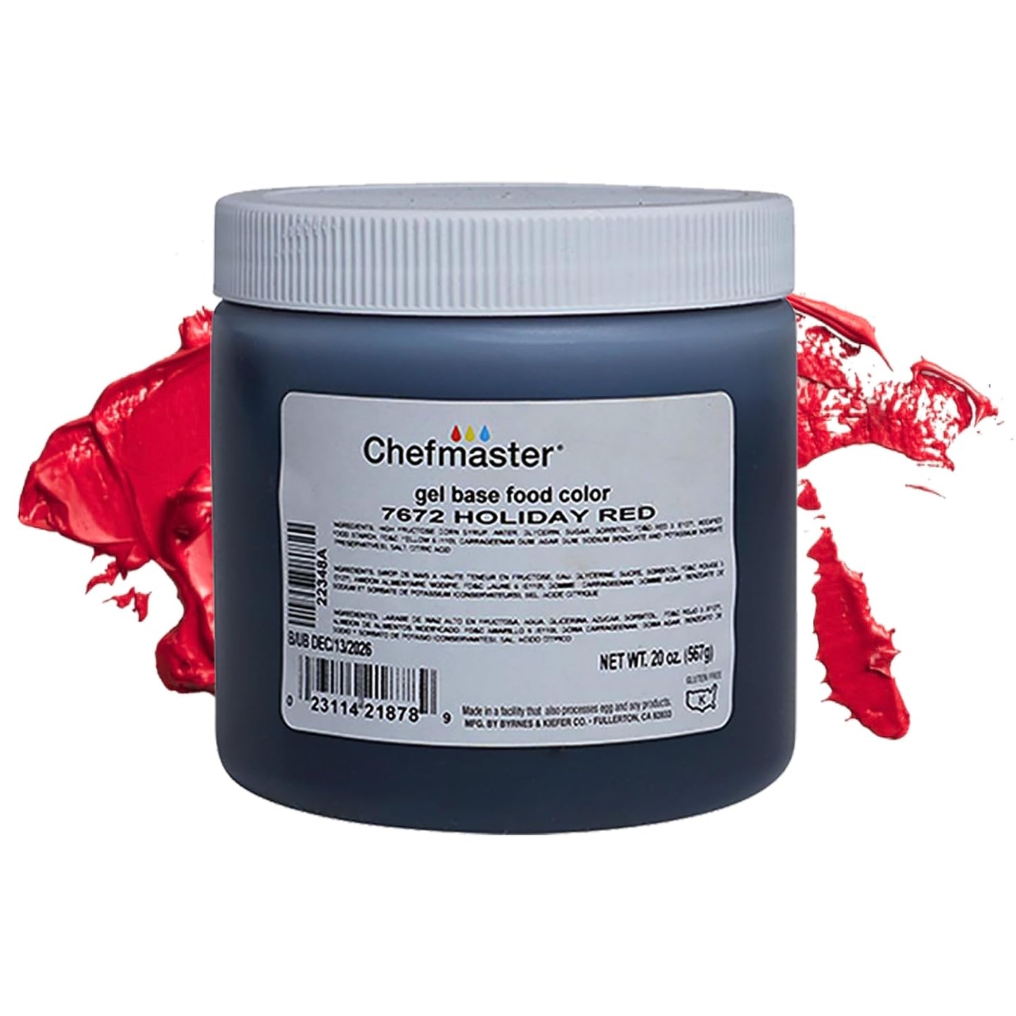 Chefmaster Lemon Yellow Gel Food Coloring | Vibrant Color | Professional-Grade Dye for Icing, Frosting, Fondant | Baking & Decorating | Fade-Resistant | Easy-to-Use | Made in USA | 1 oz