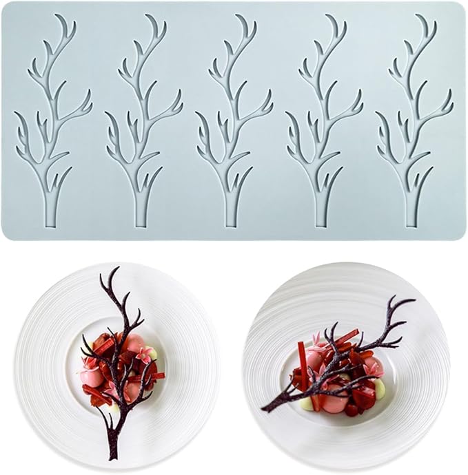 3D Hollow Leaf Fondant Lace Mold Multi Leaves Flower Candy Mold Chocolate Sugar Craft Cake Decoration Cupcake Top (C Coconut Tree_11.52 * 3.6 * 0.12inch)
