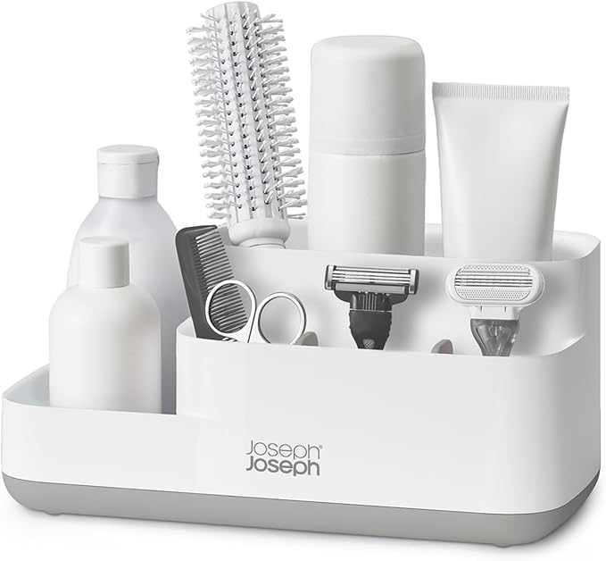 Joseph Joseph EasyStore Bathroom Storage Countertop Organizer Caddy , Gray