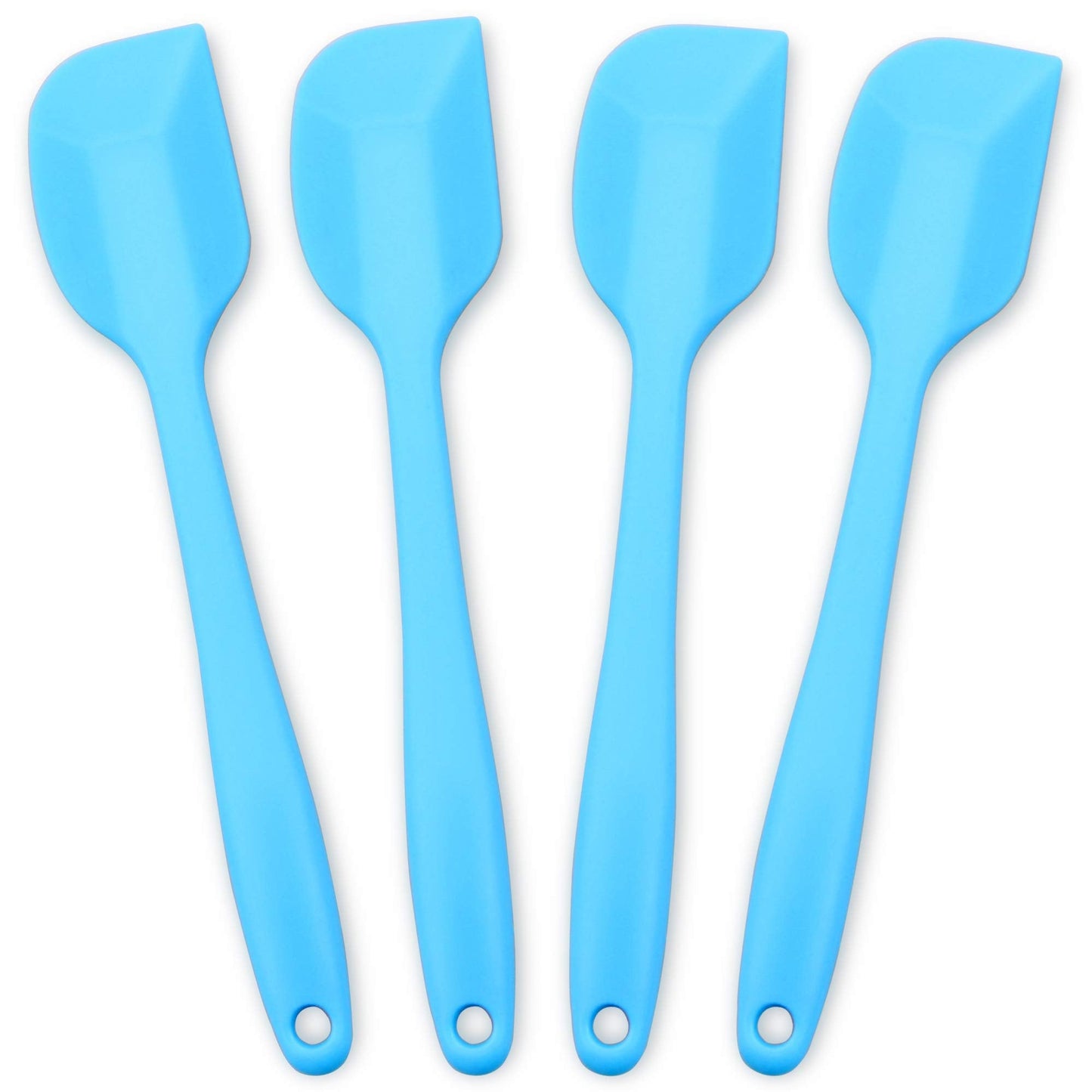 4-Piece Silicone Spatula Set with Stainless Steel Core, Multicolor