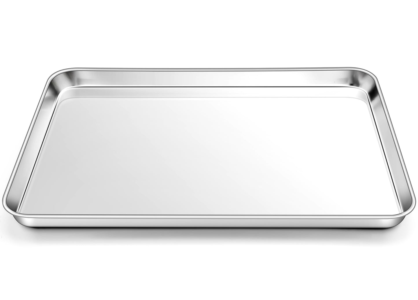 Homikit 9x13 Inches Stainless Steel Quarter Sheet Pan Set of 2, Non Toxic