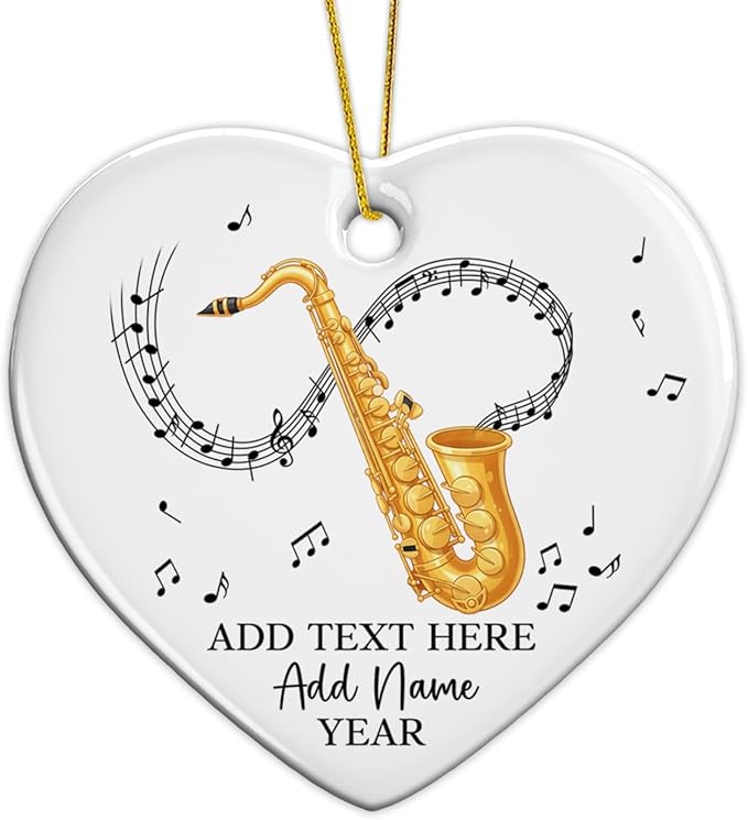 Customized Tuba Instrument Christmas Ceramic Ornament 2026, Tuba Player Christmas Tree Ornaments, Personalized Tubaist Xmas Ornament with Text Name & Year, Gifts for Men Women Music Lovers