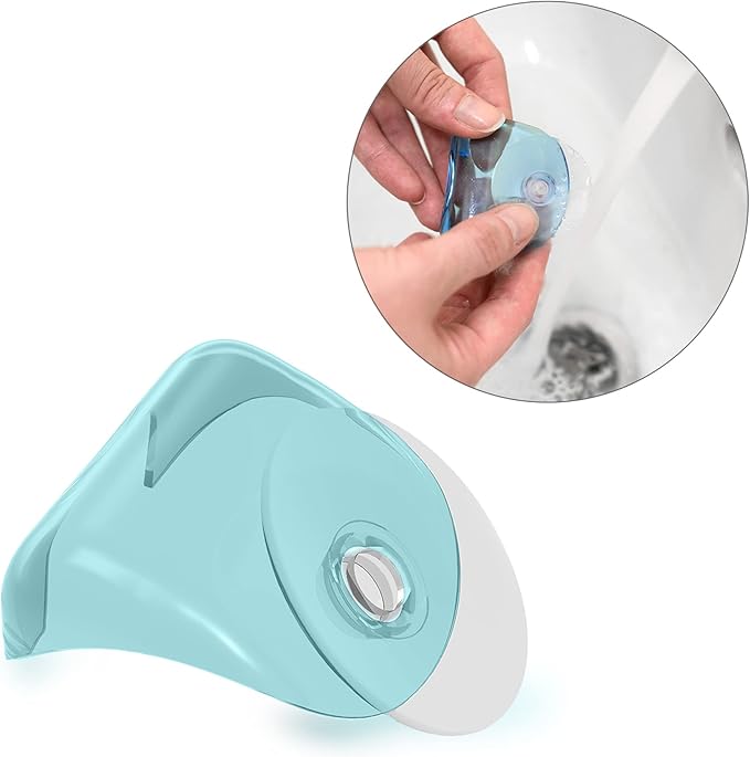 kwmobile 2x Razor Holder with Suction Cup - Self-Adhesive Shaver Wall Mount - Bathroom Organizer for Glass and Tiles - Light Blue/Dark Pink/Transparent