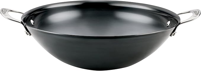 Anolon Everlast N2 Carbon Steel Frying Pan/Skillet with Helper Handle, Compatible with All Cooktops, Metal Utensil Safe, 10 Inch Open Fry Pan - Black