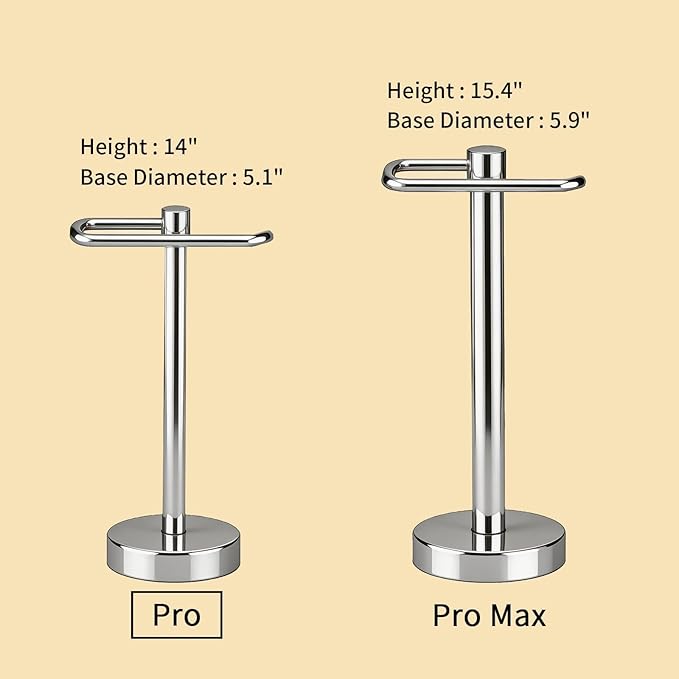 YUMORE Hand Towel Holder Stand Countertop Towel Rack Free Standing Towel Bar Hanger for Bathroom Kitchen