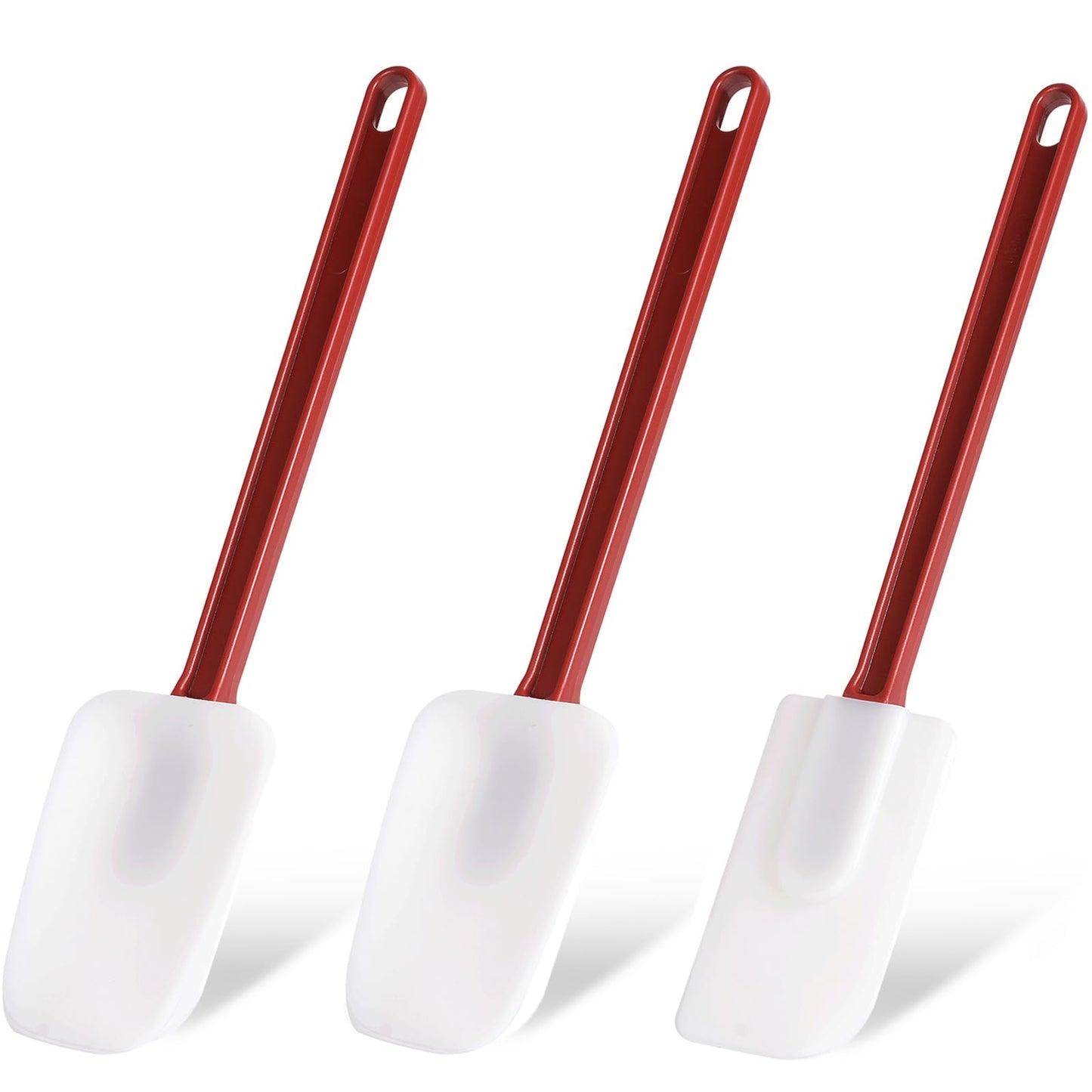 Silicone High Heat Spatula Set, 3pc (9.5/14/16Inches) - Commercial Rubber Spatula for Cooking