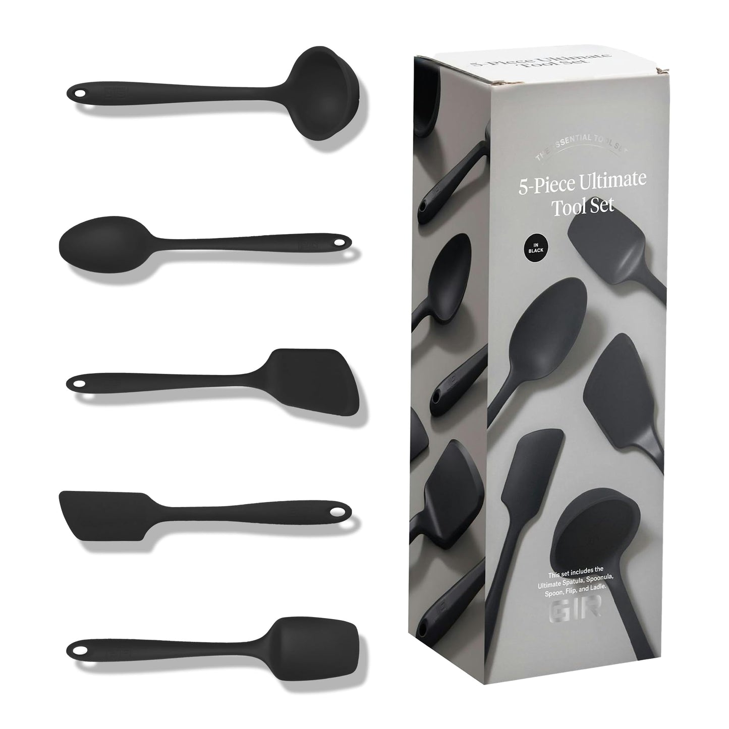 GIR: Get It Right 10-Piece Silicone Ultimate Kitchen Utensil Set – Spatulas, Ladle, Flip, Spoons, Whisk, Peeler & Spoonula – Nonstick, Non-Toxic, Heat-Resistant – Red