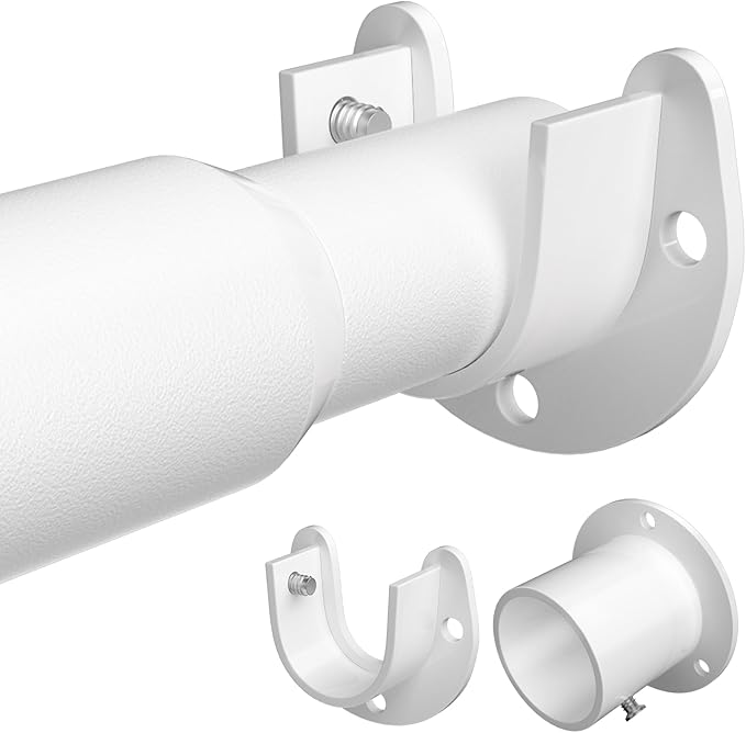 Mavivegue Closet Rod (White, 17-28IN)