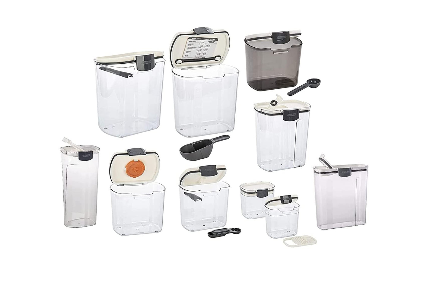 Progressive ProKeeper Baker's Airtight Kitchen Storage Canister Container Set for Flour, Sugar & More, Keeps Ingredients Fresh, with Accessories (Turquoise, 6- Piece)