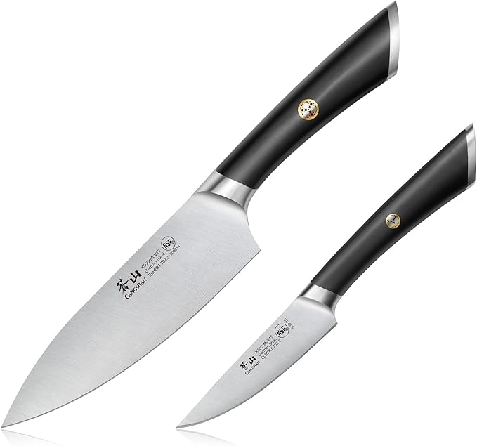 Cangshan ELBERT Series German Steel Forged Starter Knife Sets (White, 2-Piece)