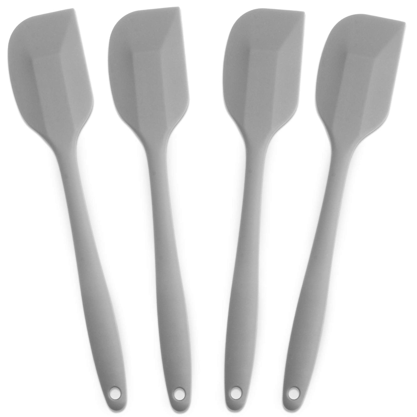 4-Piece Silicone Spatula Set with Stainless Steel Core, Multicolor