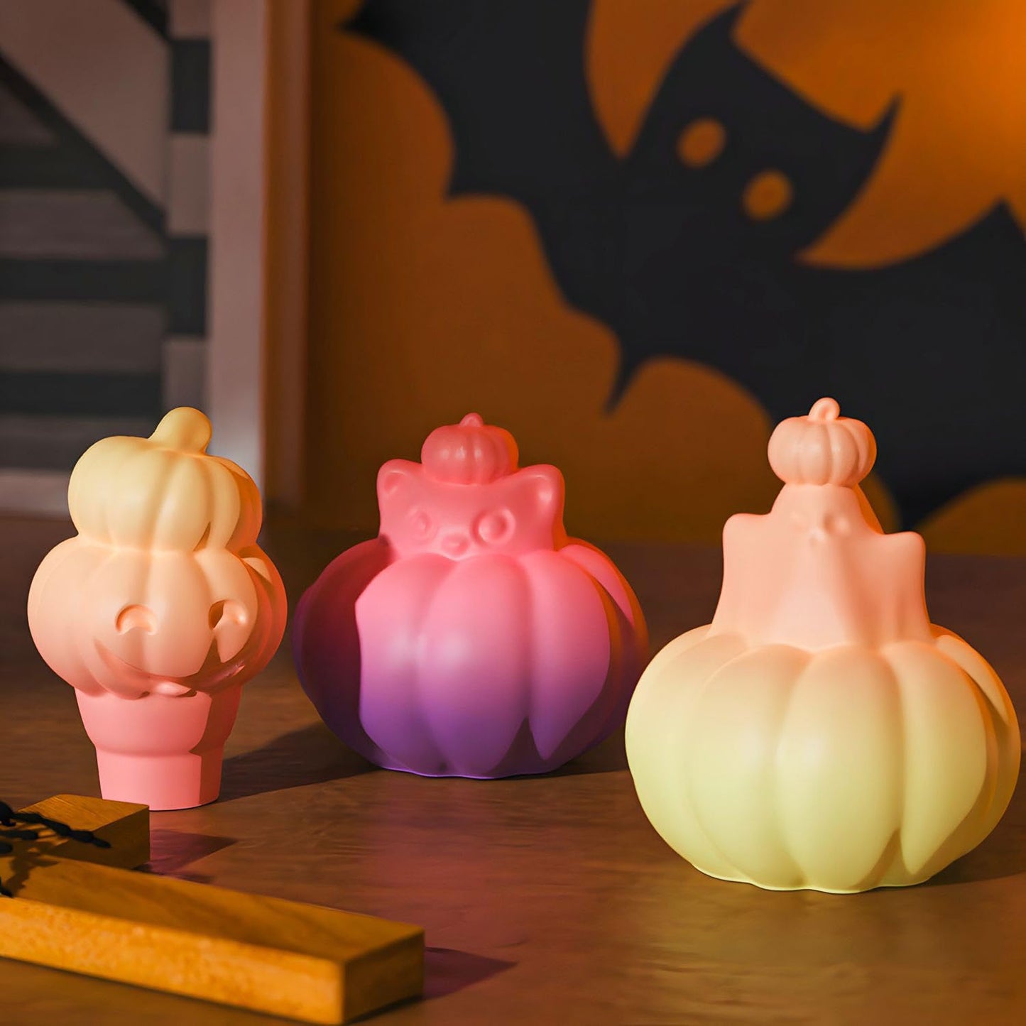 2Pcs Halloween Resin Silicone Mold, Ghost Pumpkin Candle Molds
