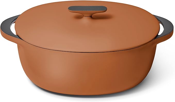 Caraway Enameled Cast Iron Oval Dutch Oven