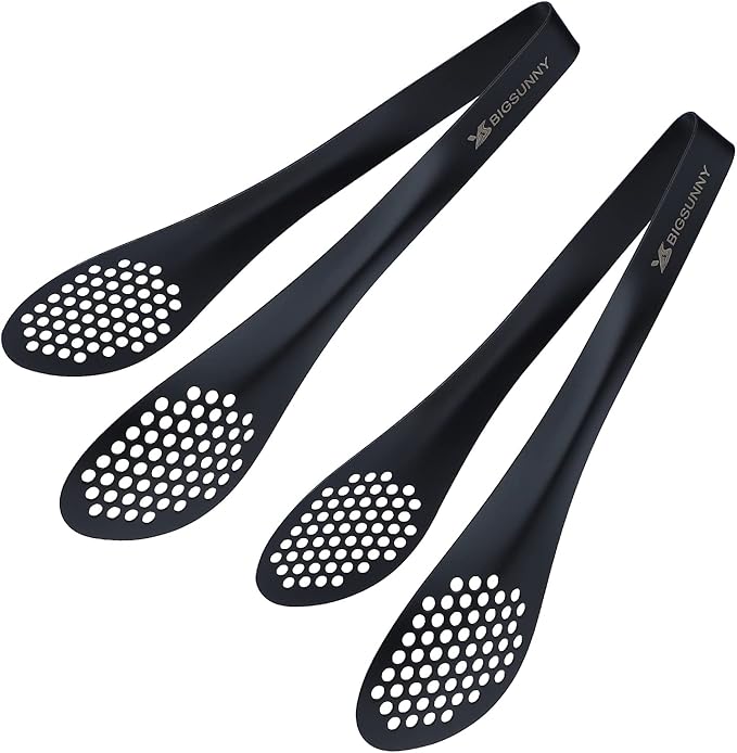 MSY BIGSUNNY 9 inch Buffet Tongs, Set of 2 Stainless Steel Food Serving Tongs