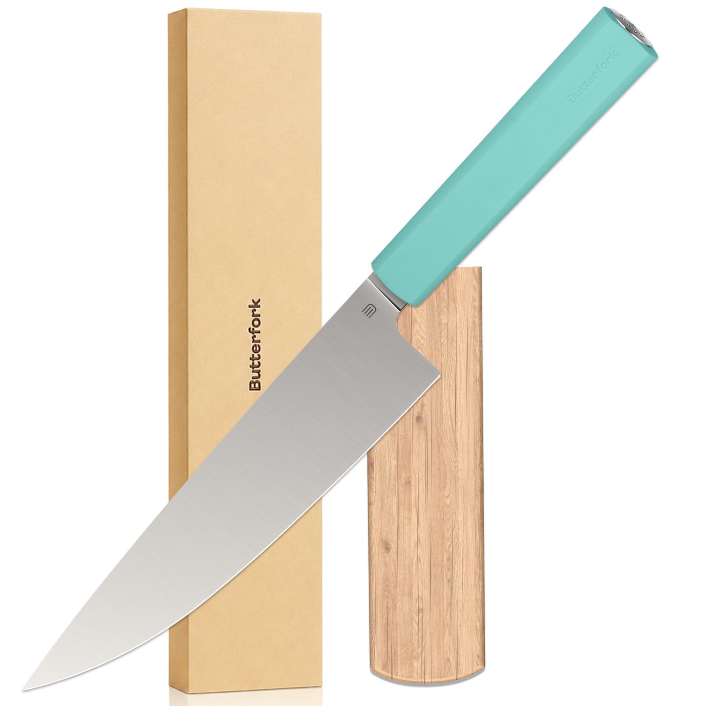 8 Inch Chef Knife, Kitchen Knife with AR-RPM9 Steel & Ergonomic ABS Handle
