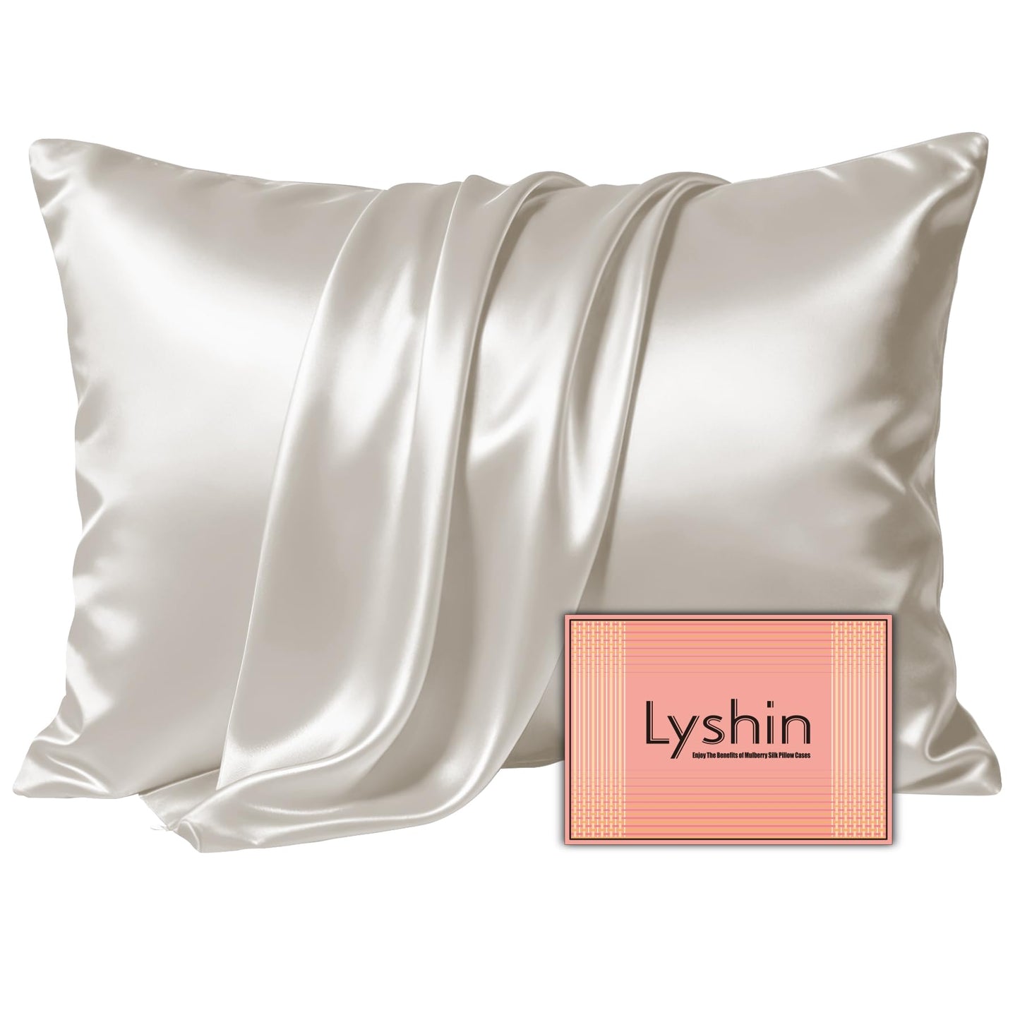 LYSHIN Silk Pillow Cases Standard Size with Hidden Zipper, Leopard