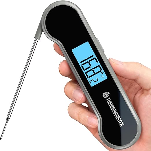 0.5 Sec Instant Read Meat Thermometer Digital for Cooking, Grey