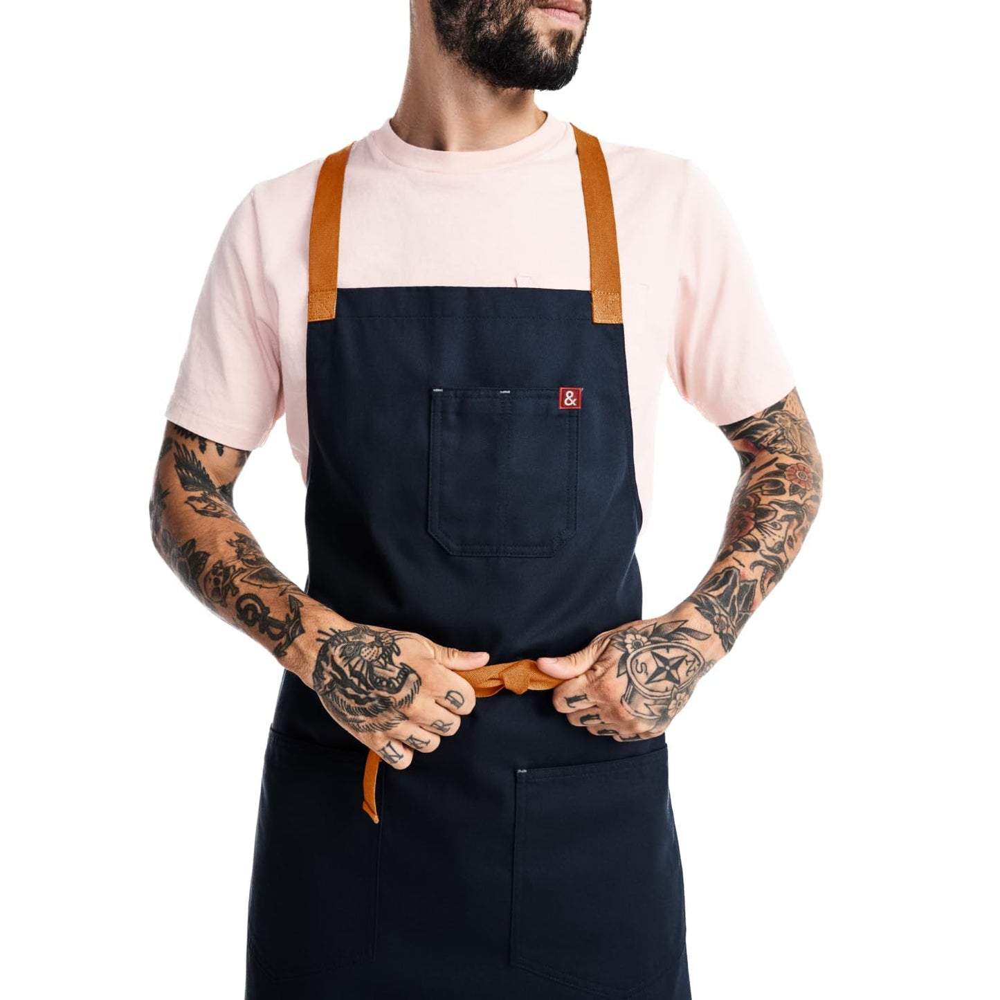 hedley & bennett Crossback Chef Apron, Pockets & Towel Loop, Oyster Gray