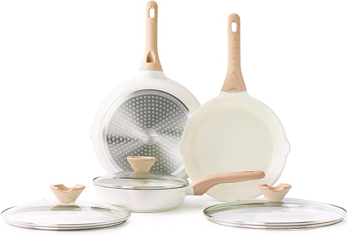 Kordisen Ceramic Nonstick Frying Pan Skillet Set (8/9.5/11 Inch)